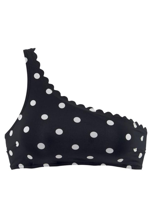 LASCANA LASCANA Горнище на бански  черно / бяло