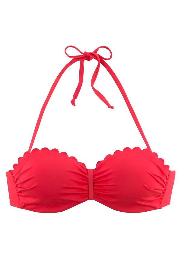 LASCANA LASCANA Горнище на бански  червено