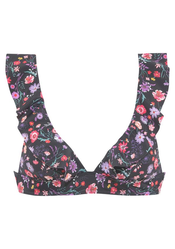 LASCANA LASCANA Горнище на бански  пъстро / черно