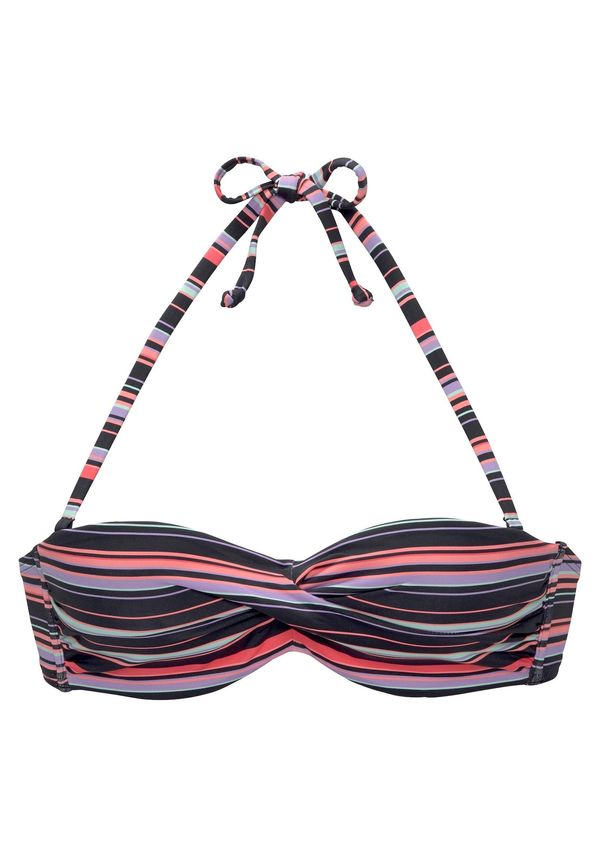 LASCANA LASCANA Горнище на бански 'Riviera'  пъстро / черно