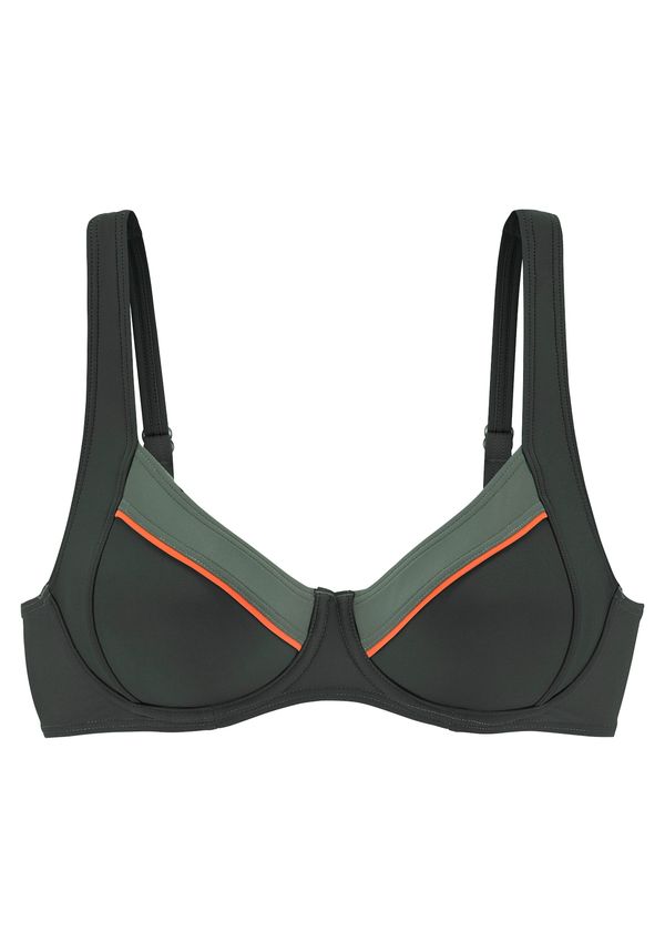 LASCANA LASCANA Горнище на бански 'Yuna'  маслина / оранжево