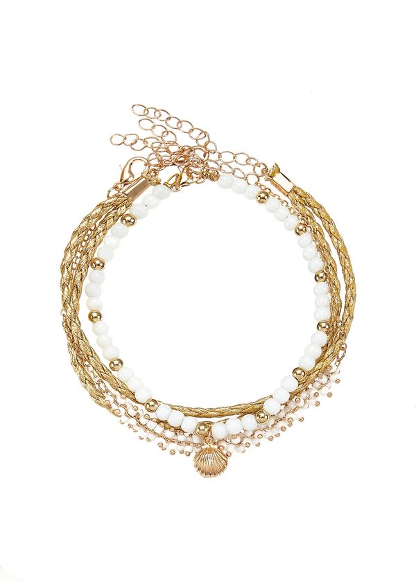 LASCANA LASCANA Гривна за крак  злато / бяло