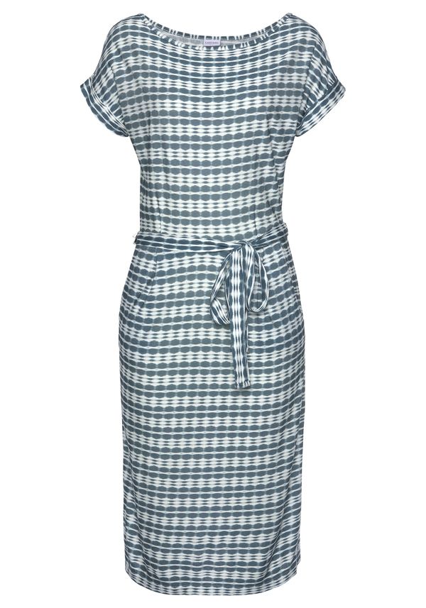 LASCANA LASCANA Лятна рокля  гълъбово синьо / бяло