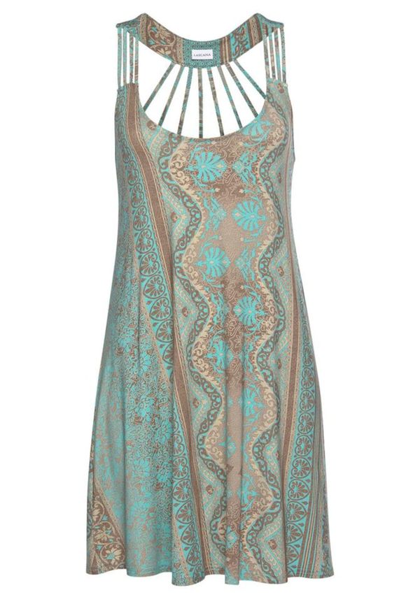 LASCANA LASCANA Лятна рокля  тюркоазен / светлокафяво