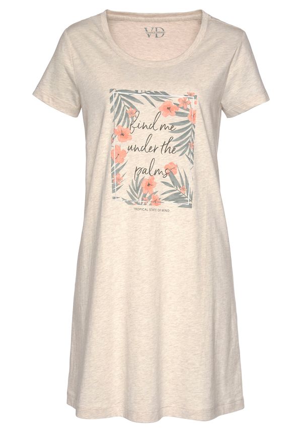 LASCANA LASCANA Нощница  бежово / зелено / корал