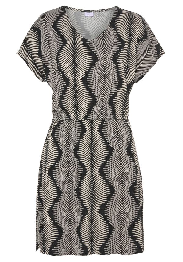 LASCANA LASCANA Нощница  сиво / антрацитно черно / черно