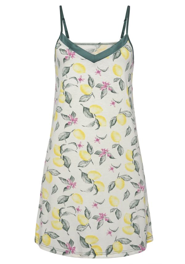 LASCANA LASCANA Нощница 'Summer Fruits'  жълто / пъстро