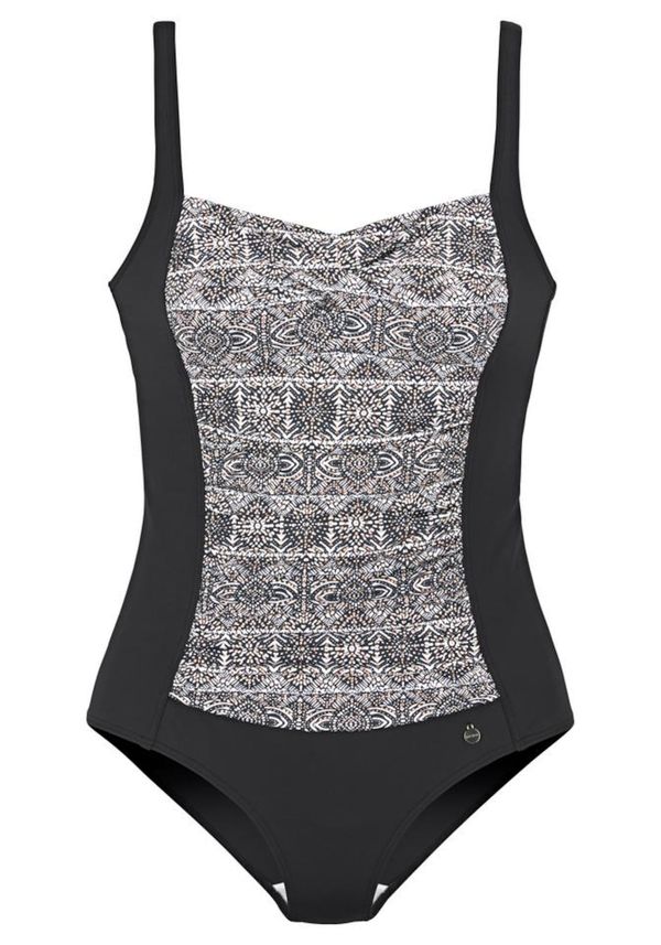 LASCANA LASCANA Оформящ цял бански  черно / бяло