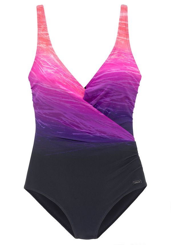 LASCANA LASCANA Оформящ цял бански  лилав / черно