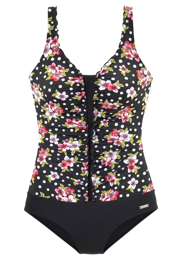 LASCANA LASCANA Оформящ цял бански  пъстро / черно