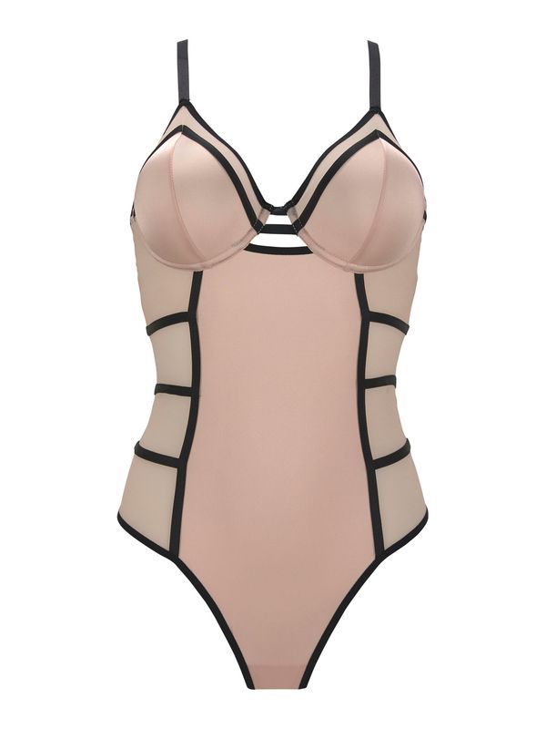 LASCANA LASCANA Оформящо боди  телесен цвят / черно