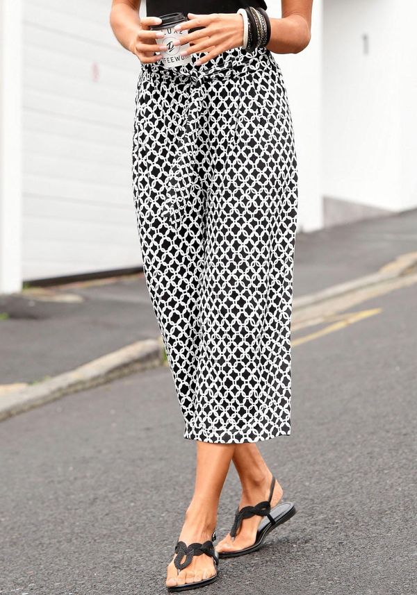 LASCANA LASCANA Панталон  черно / бяло