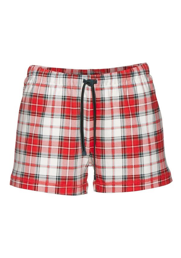 LASCANA LASCANA Панталон пижама  сиво / зелено / червено