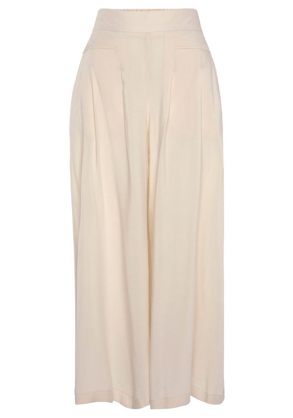 LASCANA LASCANA Панталон с ръб  цвят "пясък"