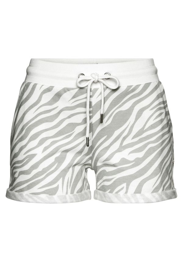 LASCANA LASCANA Панталон  сиво / естествено бяло