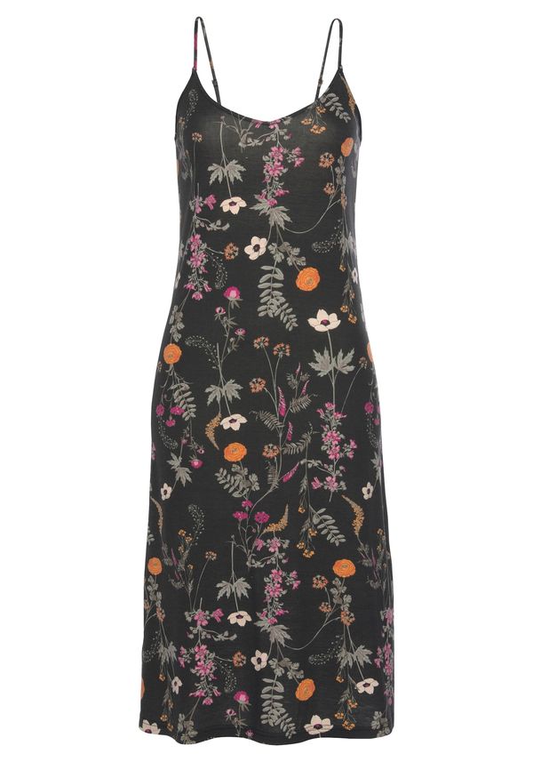 LASCANA LASCANA пеньоар  светлооранжево / светлорозово / черно