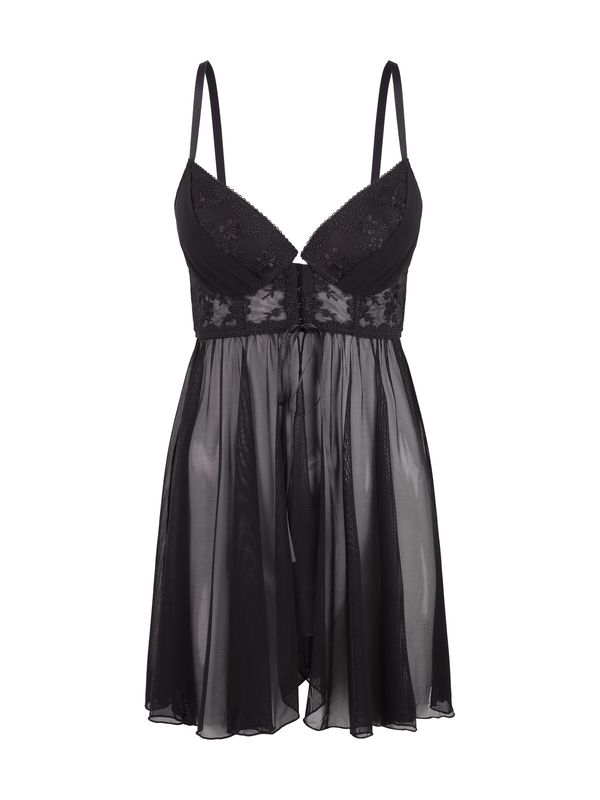 LASCANA LASCANA Пенюар 'Temptation'  черно