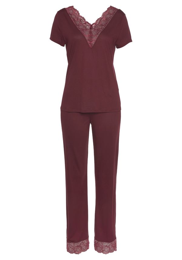 LASCANA LASCANA Пижама  бургундово червено