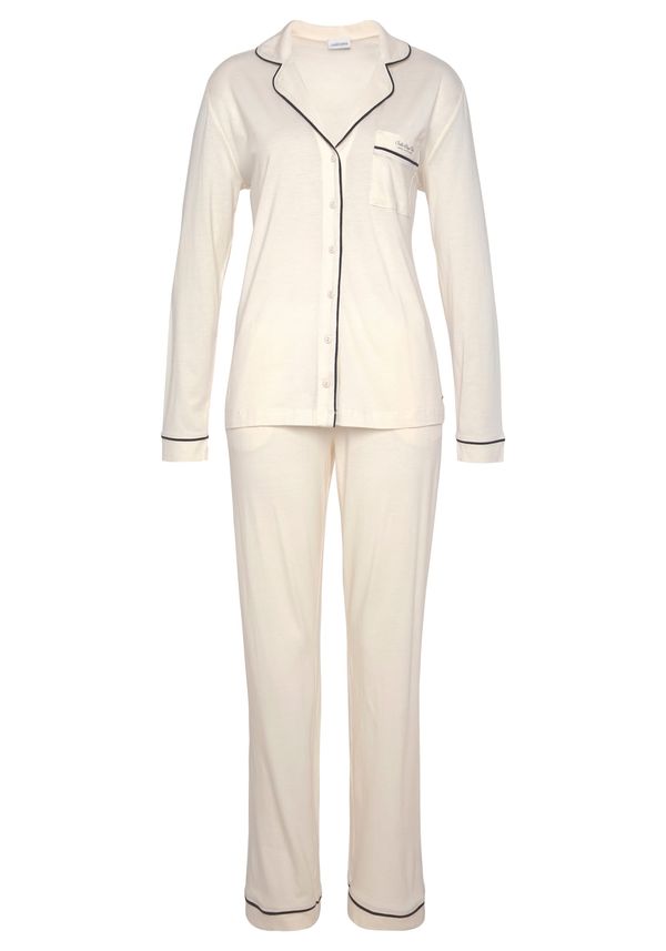 LASCANA LASCANA Пижама  екрю / черно