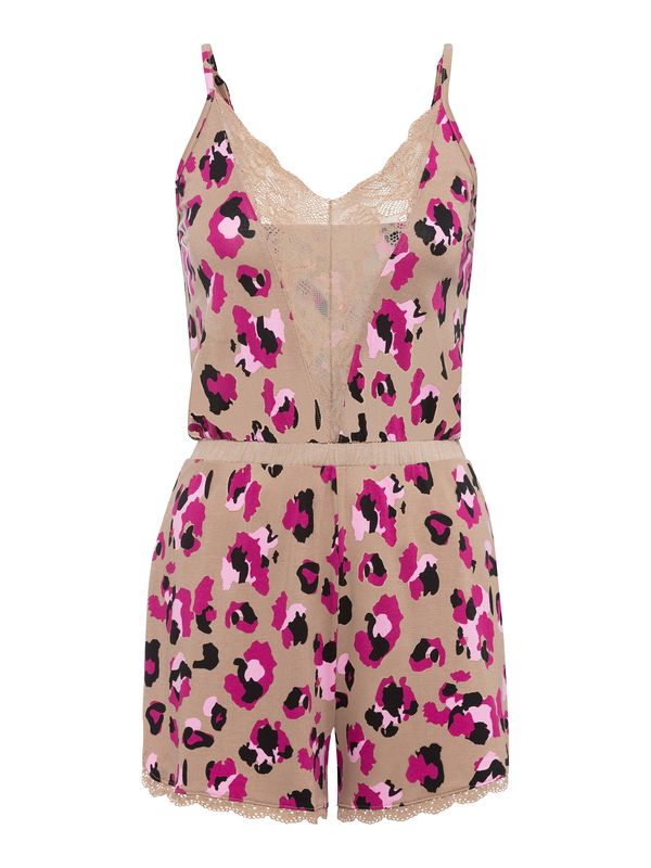 LASCANA LASCANA Пижама  пясъчен / циклама / бледорозово / черно