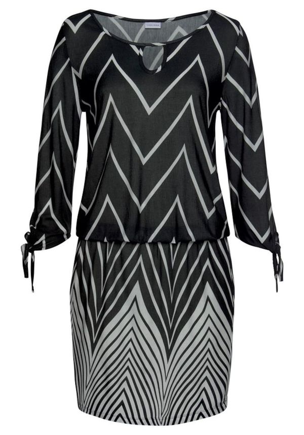 LASCANA LASCANA Плажна рокля  черно / бяло