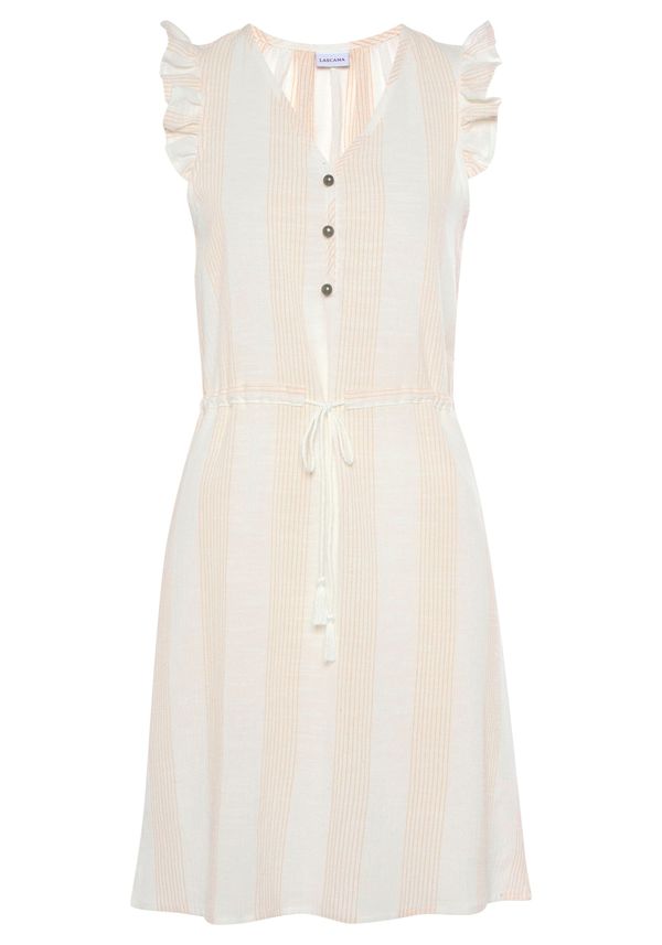 LASCANA LASCANA Плажна рокля  кремаво / бяло