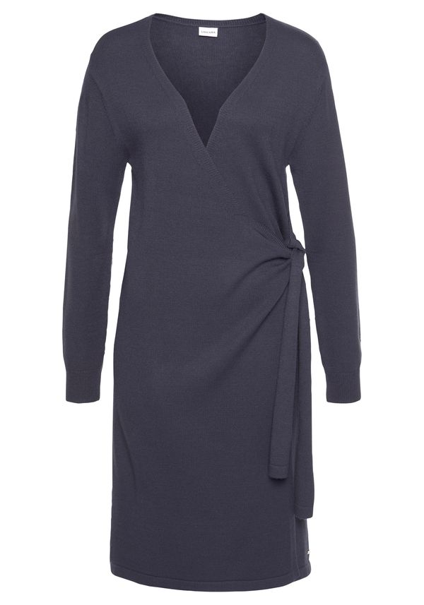 LASCANA LASCANA Плетена рокля  антрацитно черно