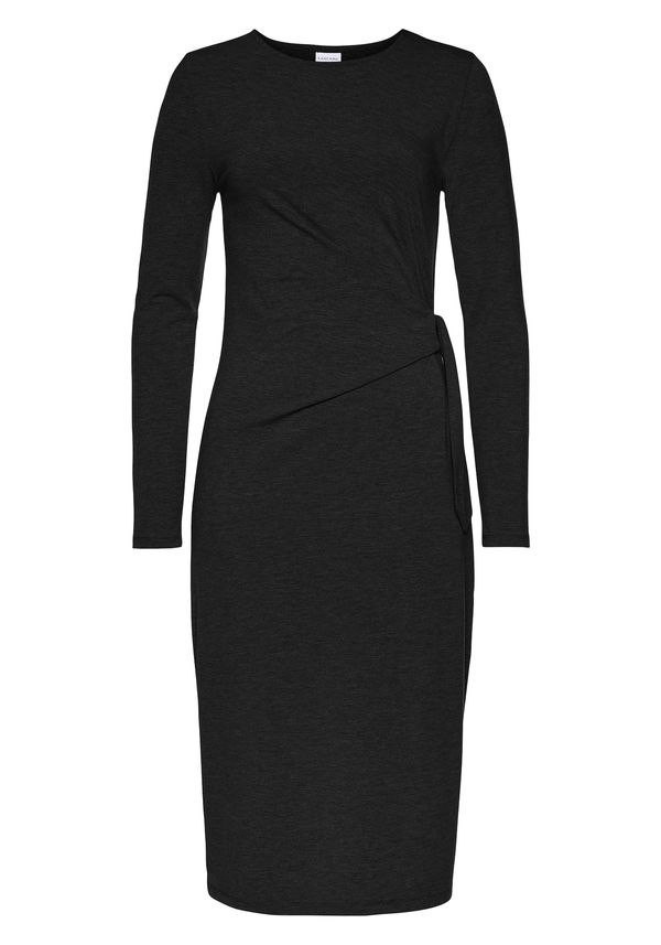 LASCANA LASCANA Плетена рокля  черен меланж