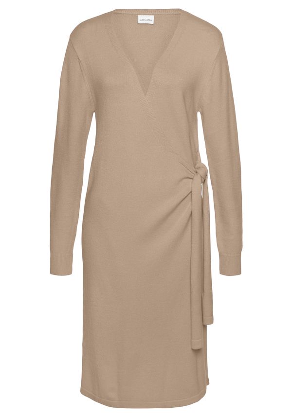 LASCANA LASCANA Плетена рокля  цвят "пясък"