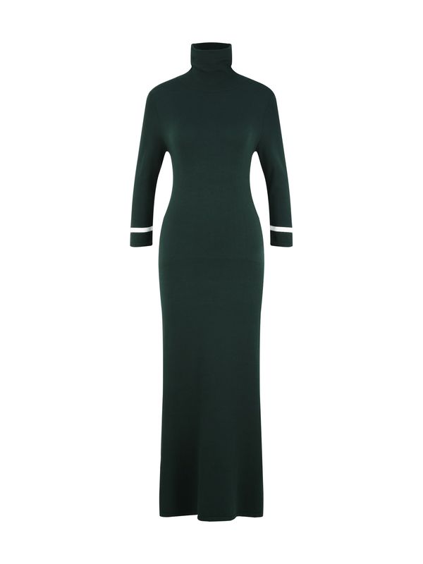 LASCANA LASCANA Плетена рокля  кремаво / тъмнозелено