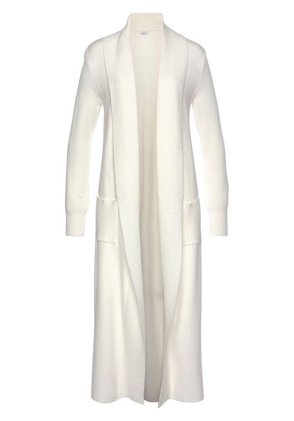 LASCANA LASCANA Плетена жилетка  бяло