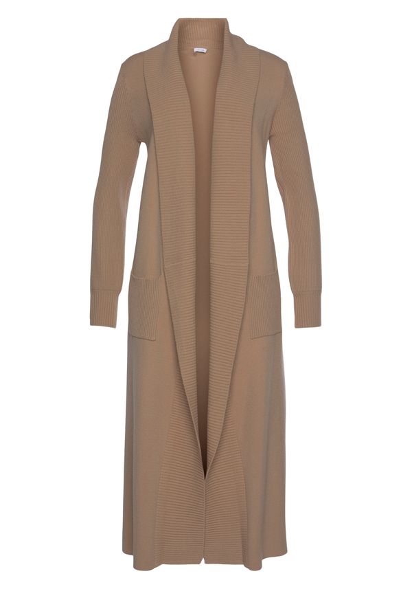 LASCANA LASCANA Плетена жилетка  камел