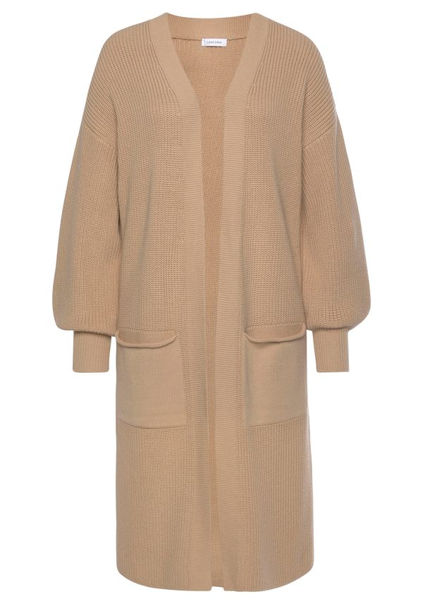 LASCANA LASCANA Плетена жилетка  камел