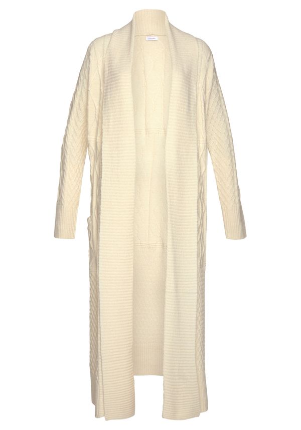 LASCANA LASCANA Плетена жилетка  кремаво