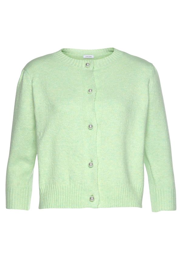 LASCANA LASCANA Плетена жилетка  мента / перлено бяло