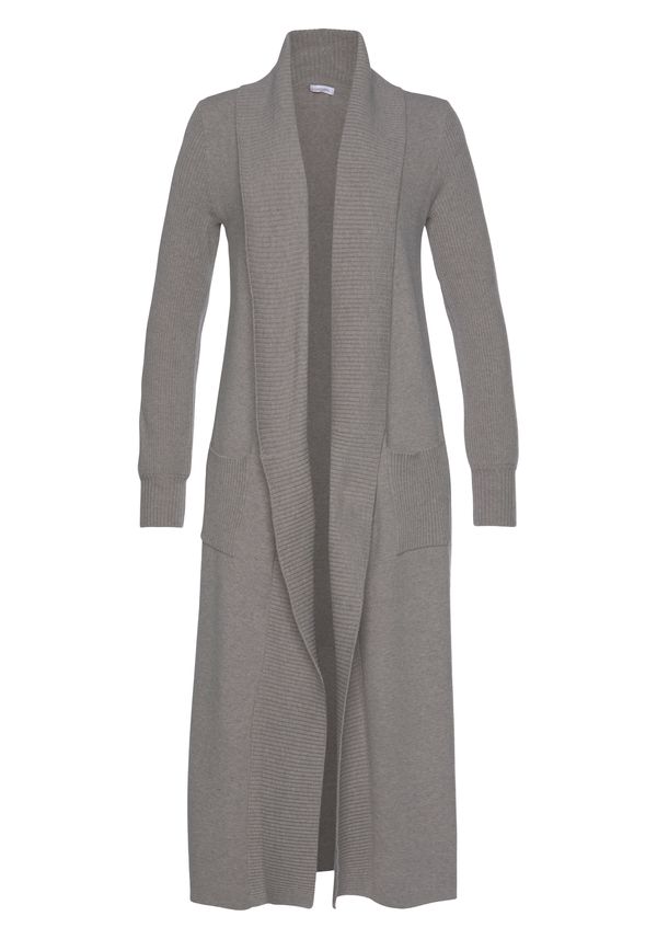 LASCANA LASCANA Плетена жилетка  сив меланж