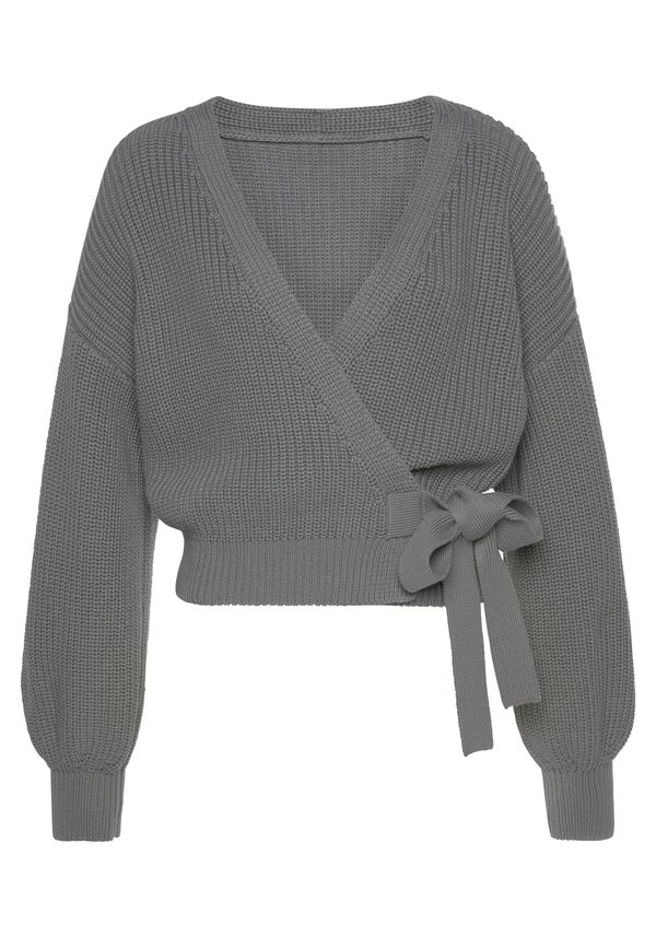 LASCANA LASCANA Плетена жилетка  сиво