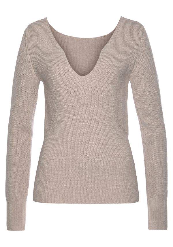 LASCANA LASCANA Пуловер  бежово меланж