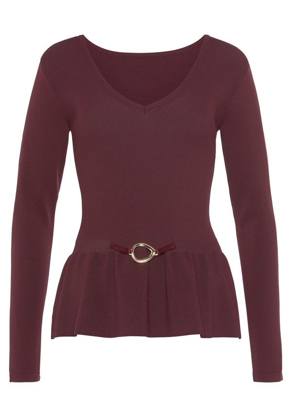 LASCANA LASCANA Пуловер  бордо