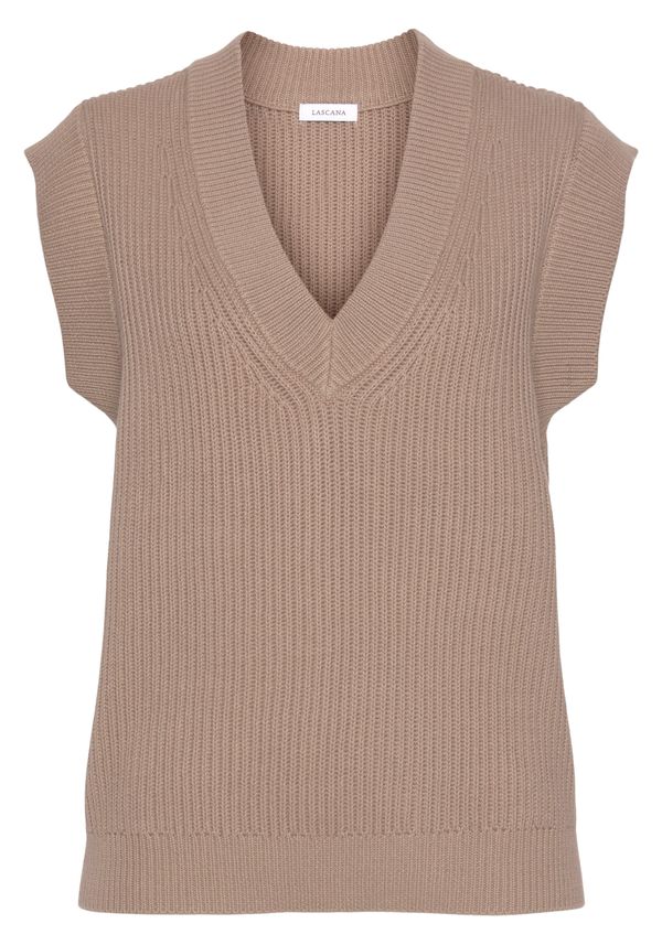 LASCANA LASCANA Пуловер  тъмнобежово