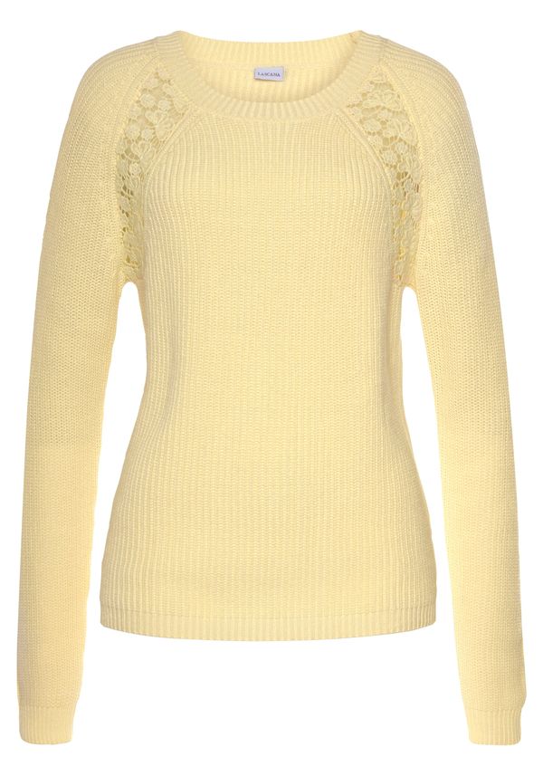 LASCANA LASCANA Пуловер  жълто