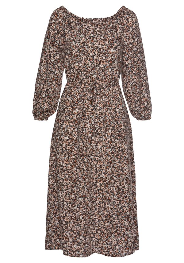 LASCANA LASCANA Рокля  кремаво / светлокафяво / елхово зелено / черно