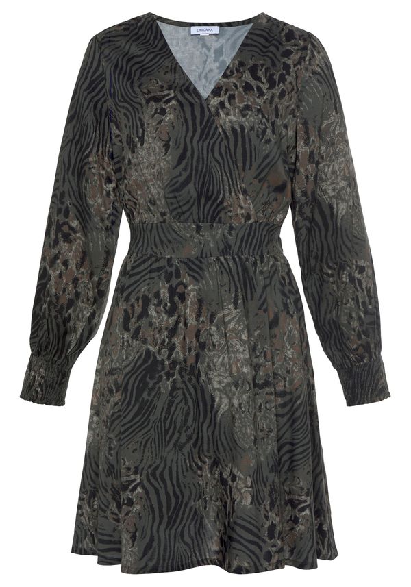 LASCANA LASCANA Рокля  сиво / зелено / черно