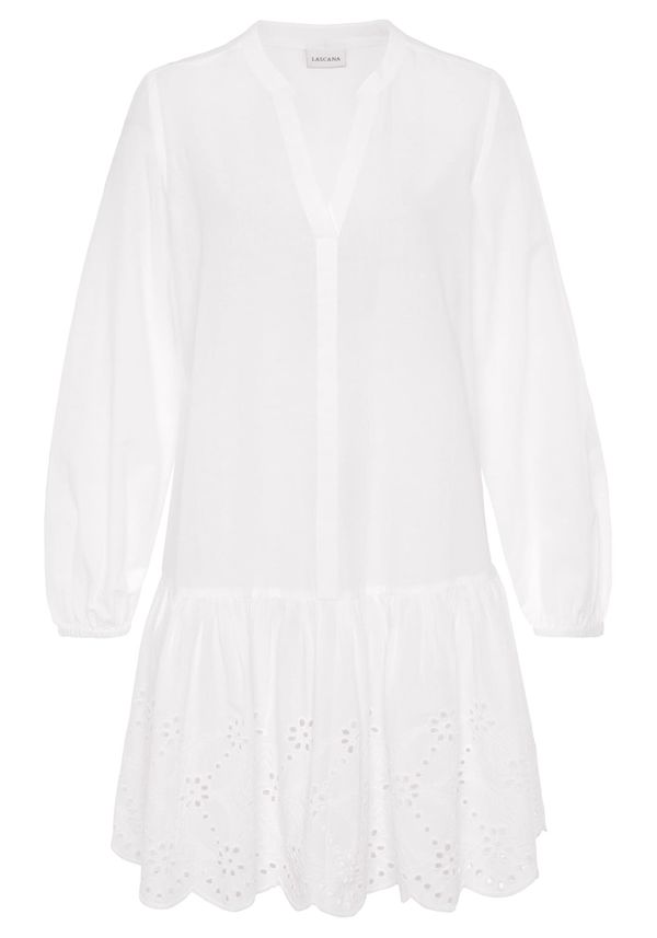 LASCANA LASCANA Рокля тип риза  бяло