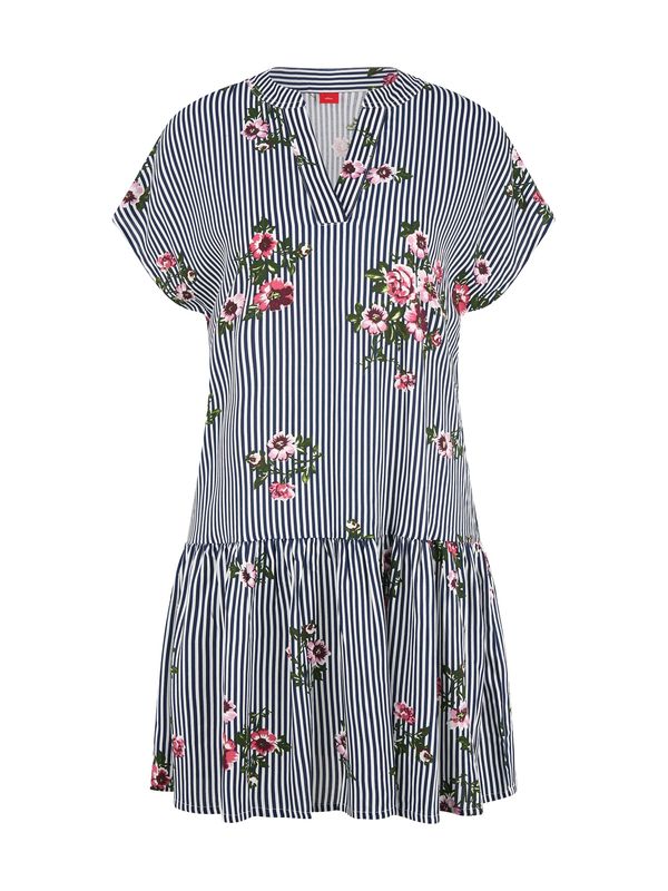 LASCANA LASCANA Рокля тип риза  нейви синьо / бяло