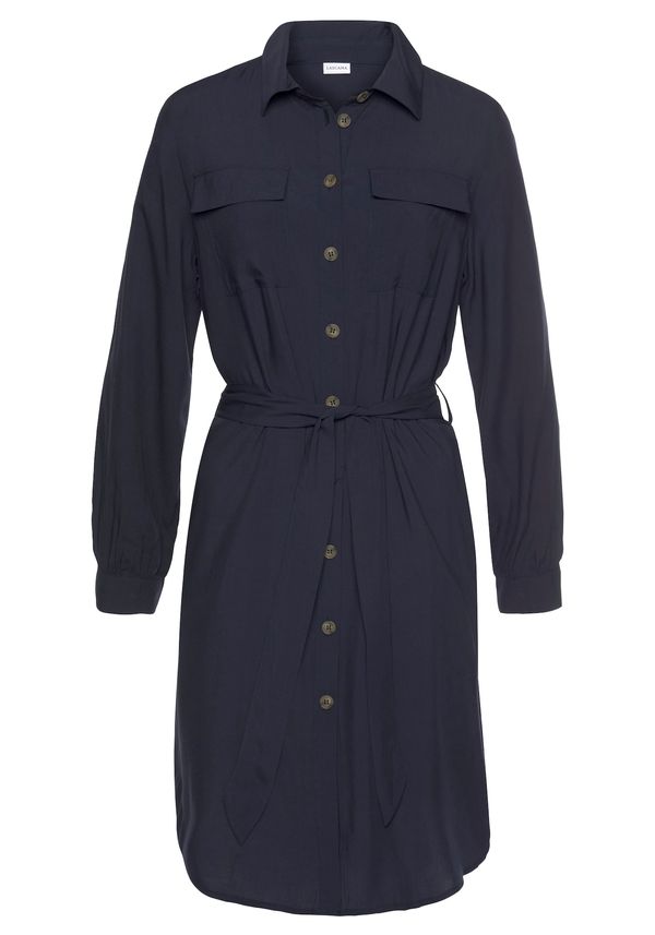 LASCANA LASCANA Рокля тип риза  нощно синьо