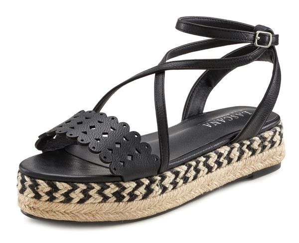 LASCANA LASCANA Сандали  бежово / черно