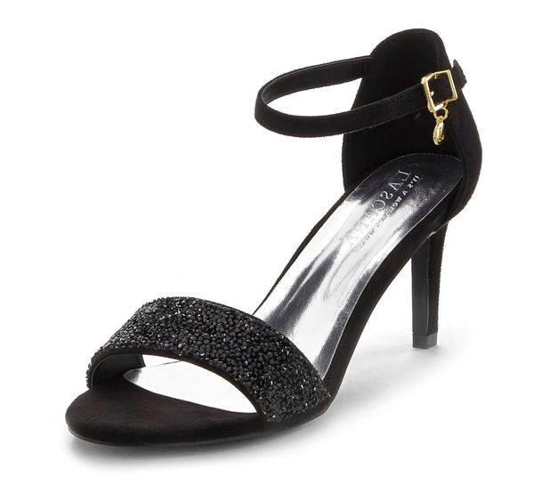 LASCANA LASCANA Сандали с каишка  черно / сребърно