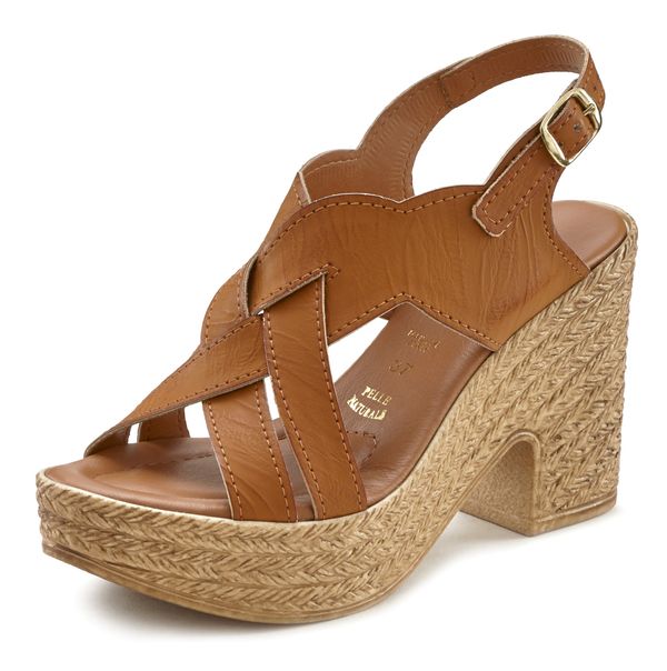 LASCANA LASCANA Сандали с каишка  камел