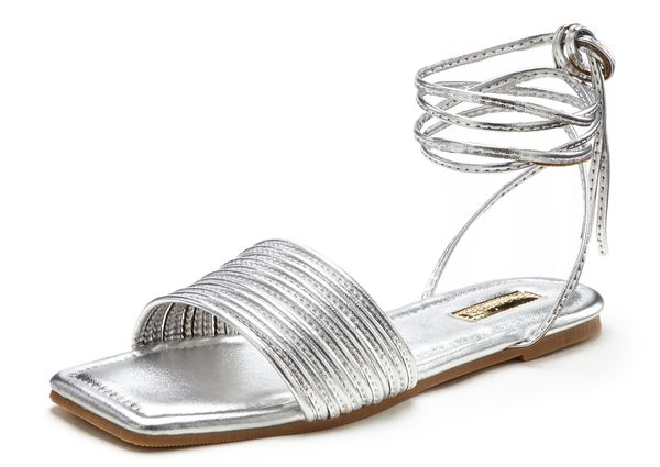 LASCANA LASCANA Сандали с каишка  сребърно